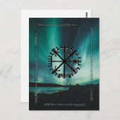 Vegvisir Compass/Wayfinder Viking Rune Briefkaart (Voorkant / Achterkant)