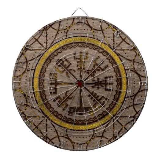 Vegvisir. De Magische Navigatie Viking Compass Dartbord (Voorkant)