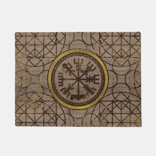 Vegvisir. De Magische Navigatie Viking Compass Deurmat (Voorkant)