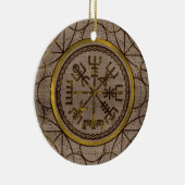 Vegvisir. De Magische Navigatie Viking Compass Keramisch Ornament (Rechts)