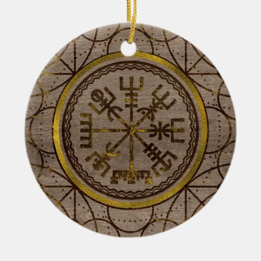 Vegvisir. De Magische Navigatie Viking Compass Keramisch Ornament (Voorkant)