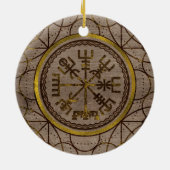 Vegvisir. De Magische Navigatie Viking Compass Keramisch Ornament (Achterkant)