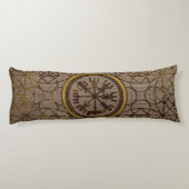 Vegvisir. De Magische Navigatie Viking Compass Lichaamskussen (Achterkant)