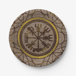 Vegvisir. De Magische Navigatie Viking Compass Papieren Bordje