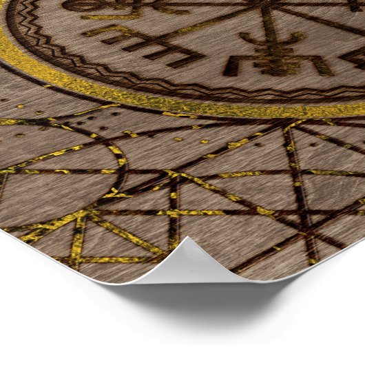 Vegvisir. De Magische Navigatie Viking Compass Poster (Hoek)
