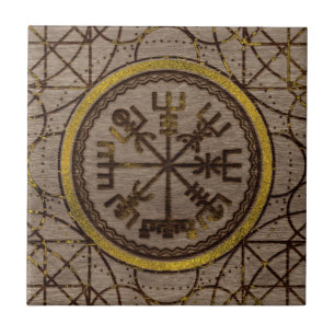 Vegvisir. De Magische Navigatie Viking Compass Tegeltje