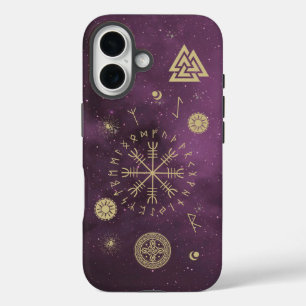Vegvisir en Noorse runen esoterisch iPhone 16 Hoesje