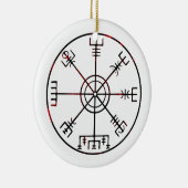 Vegvisir IJslandse beschermende runen Keramisch Ornament (Rechts)