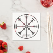 Vegvisir IJslandse beschermende runen Servet (Insitu)