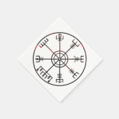 Vegvisir IJslandse beschermende runen Servet (Hoek)