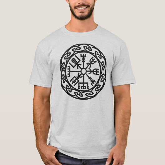 Vegvisir, IJslandse kompas, Runs, Bescherming T-shirt (Voorkant)
