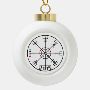 Vegvisir IJslandse Stave Keramische Bal Ornament