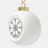 Vegvisir IJslandse Stave Keramische Bal Ornament (Rechts)