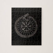 Vegvisir met Ouroboros en runes Legpuzzel (Verticaal)