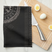 Vegvisir met Ouroboros en runes Theedoek (Quarter Fold)