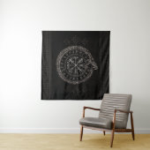 Vegvisir met Ouroboros en runes Wandkleed (In Situ (horizontaal))