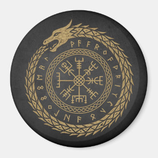 Vegvisir Noorse Slang Runencirkelontwerp Magneet