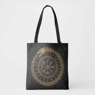 Vegvisir Noorse Slang Runencirkelontwerp Tote Bag
