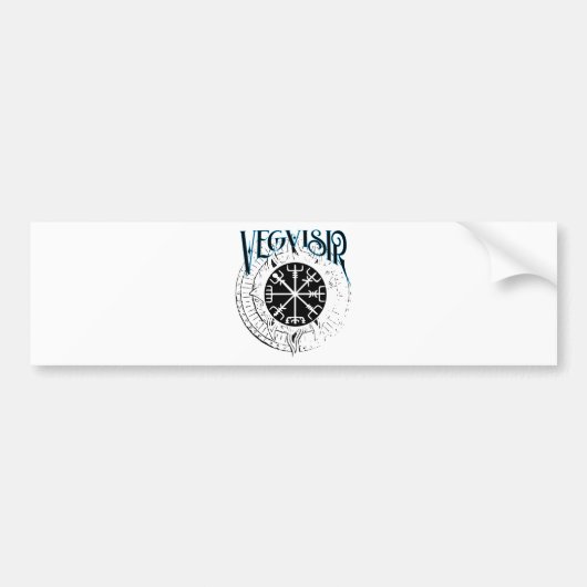vegvisir nordic pathfinder compass bumpersticker (Voorkant)