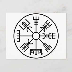 vegvisir Norse van het Symbool van Viking Schild Briefkaart