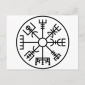 vegvisir Norse van het Symbool van Viking Schild Briefkaart (Voorkant)