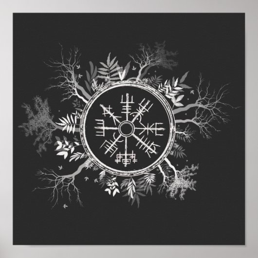 Vegvisir Norse Viking Compass Poster (Voorkant)