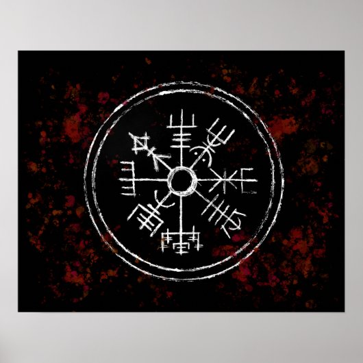 Vegvisir Norse Viking Compass Poster (Voorkant)