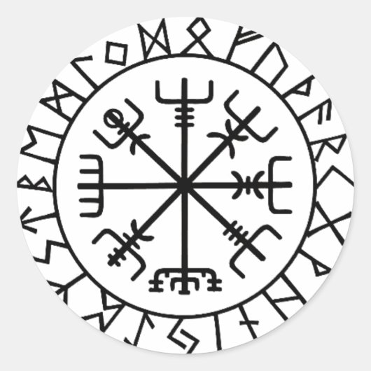“Vegvisir”  pegatina coche Ronde Sticker (Voorkant)
