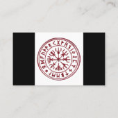 Vegvisir (roodachtig) visitekaartje (Achterkant)