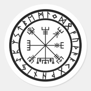 Vegvisir - Rune Circle Ronde Sticker