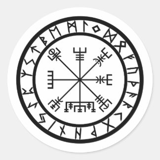 Vegvisir - Rune Circle Ronde Sticker