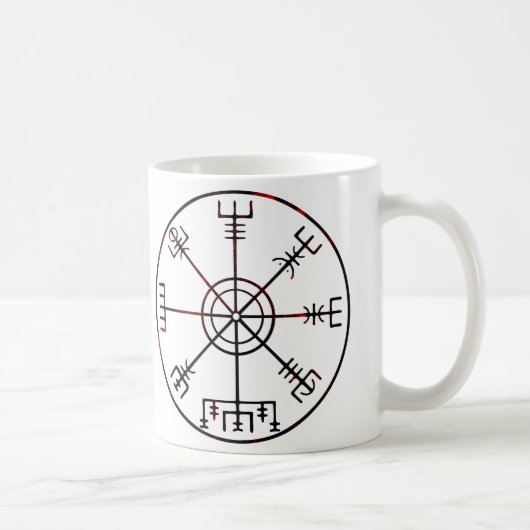 Vegvisir runisch kompas koffiemok (Rechts)