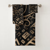 Vegvisir Tree of life Yggdrasil and Runes Bad Handdoek (Insitu)