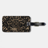 Vegvisir Tree of life Yggdrasil and Runes Bagagelabel (Achterkant horizontaal)