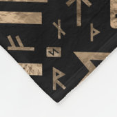 Vegvisir Tree of life Yggdrasil and Runes Fleece Deken (Hoek)