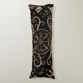 Vegvisir Tree of life Yggdrasil and Runes Lichaamskussen (Voorkant Verticaal)