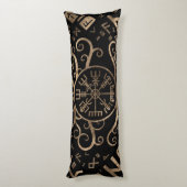 Vegvisir Tree of life Yggdrasil and Runes Lichaamskussen (Achterkant (Verticaal))