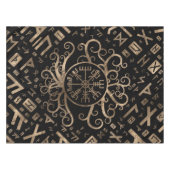 Vegvisir Tree of life Yggdrasil and Runes Tafelkleed (Voorkant (Horizontaal))