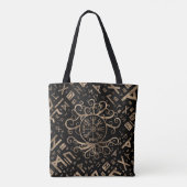 Vegvisir Tree of life Yggdrasil and Runes Tote Bag (Achterkant)