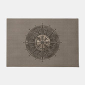 Vegvisir - Viking Compass - beige leder en goud Deurmat (Voorkant)