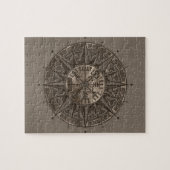 Vegvisir - Viking Compass - beige leder en goud Legpuzzel (Horizontaal)