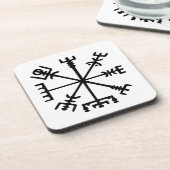 Vegvísir (Viking Compass) Bier Onderzetter (Linkerzijde)