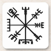 Vegvísir (Viking Compass) Bier Onderzetter (Voorkant)
