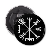 Vegvísir (Viking Compass) Button Flesopener (Voorkant)