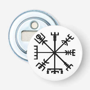 Vegvísir (Viking Compass) Button Flesopener