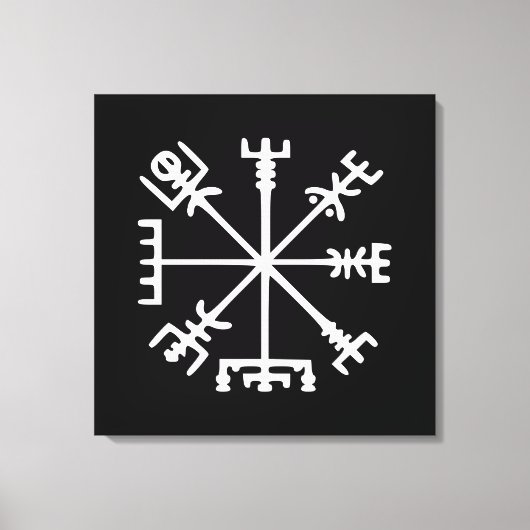 Vegvísir (Viking Compass) Canvas Afdruk (Voorkant)