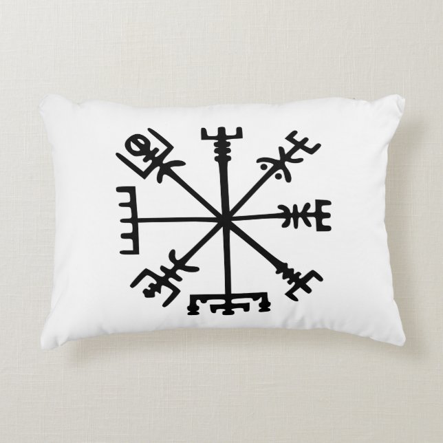 Vegvísir (Viking Compass) Decoratief Kussen (Voorkant)
