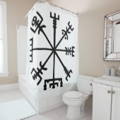 Vegvísir (Viking Compass) Douchegordijn (In situ)