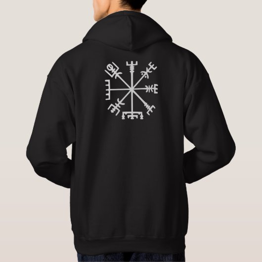 Vegvísir (Viking Compass) Hoodie (Achterkant)