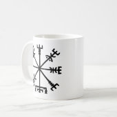 Vegvísir (Viking Compass) Koffiemok (Voorkant links)